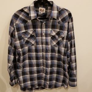 Ely cattleman western style shirt. Size large.
